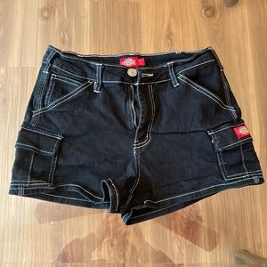 Black dickie cargo utility shorts